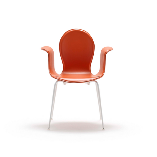 Leather Monobloc Dining Chair | Fasem Crop | Italianfurniture.com