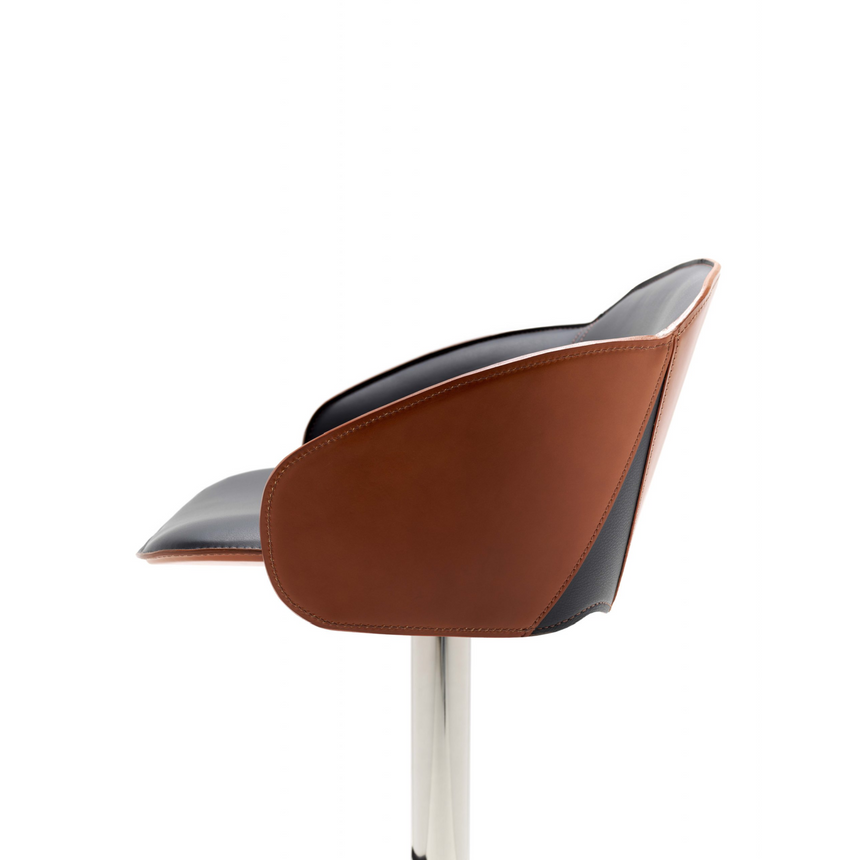 Swivel Leather Bar Stool | Fasem Electa | italianfurniture.com