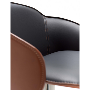 Swivel Leather Bar Stool | Fasem Electa | italianfurniture.com