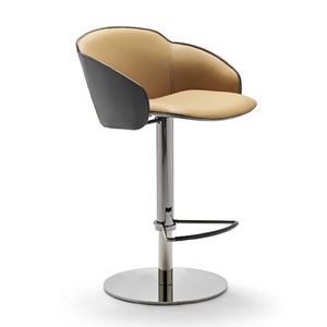 Swivel Leather Bar Stool | Fasem Electa | italianfurniture.com