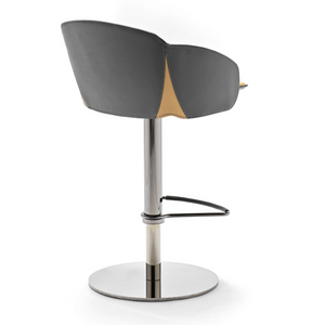 Swivel Leather Bar Stool | Fasem Electa | italianfurniture.com