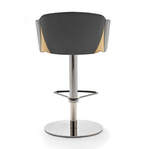 Swivel Leather Bar Stool | Fasem Electa | italianfurniture.com