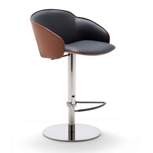 Swivel Leather Bar Stool | Fasem Electa | italianfurniture.com