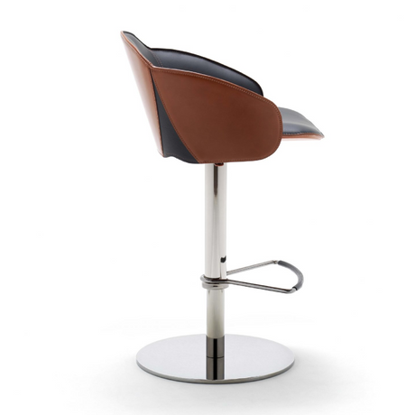 Swivel Leather Bar Stool | Fasem Electa | italianfurniture.com