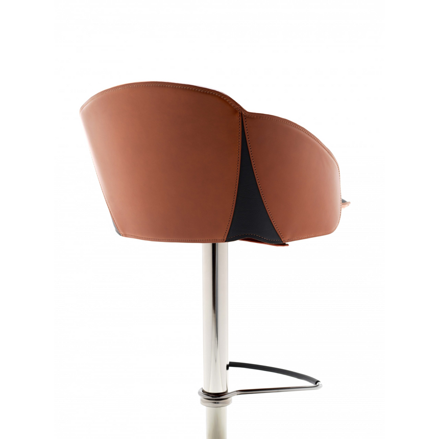 Swivel Leather Bar Stool | Fasem Electa | italianfurniture.com