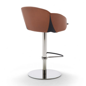 Swivel Leather Bar Stool | Fasem Electa | italianfurniture.com