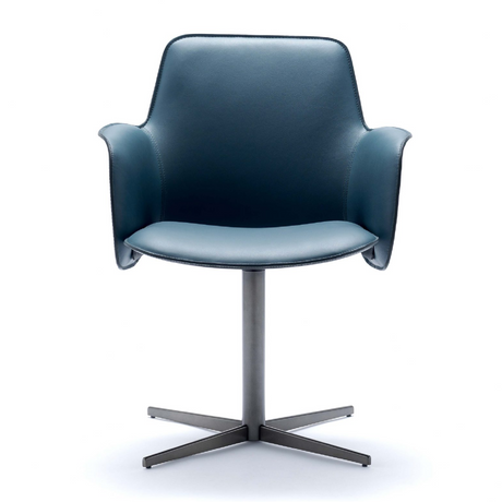 Cross-Base Swivel Armchair | Fasem Electa | Italianfurniture.com