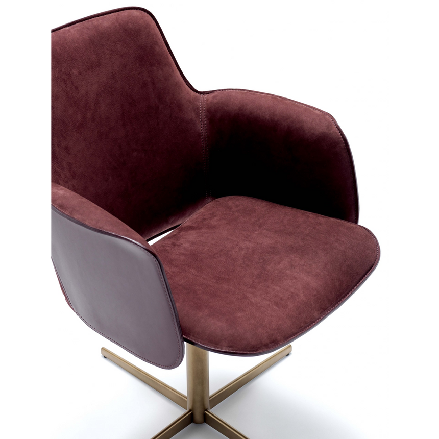 Cross-Base Swivel Armchair | Fasem Electa | Italianfurniture.com