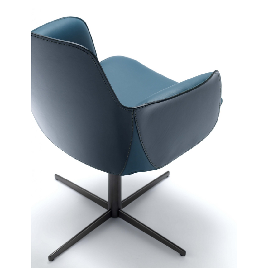 Cross-Base Swivel Armchair | Fasem Electa | Italianfurniture.com