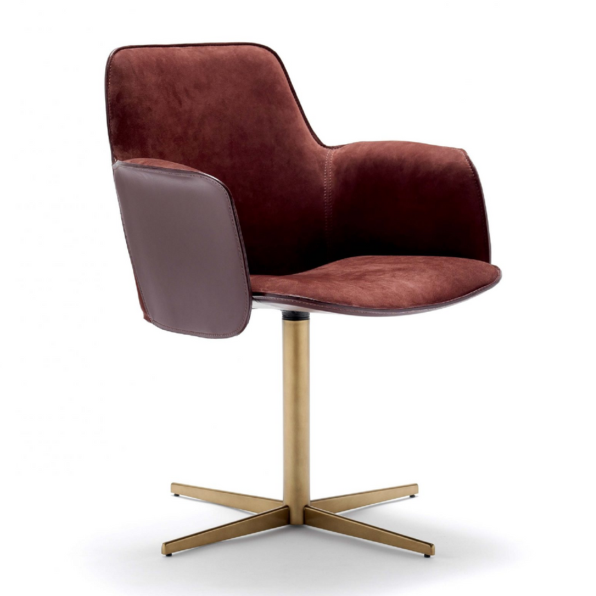 Cross-Base Swivel Armchair | Fasem Electa | Italianfurniture.com