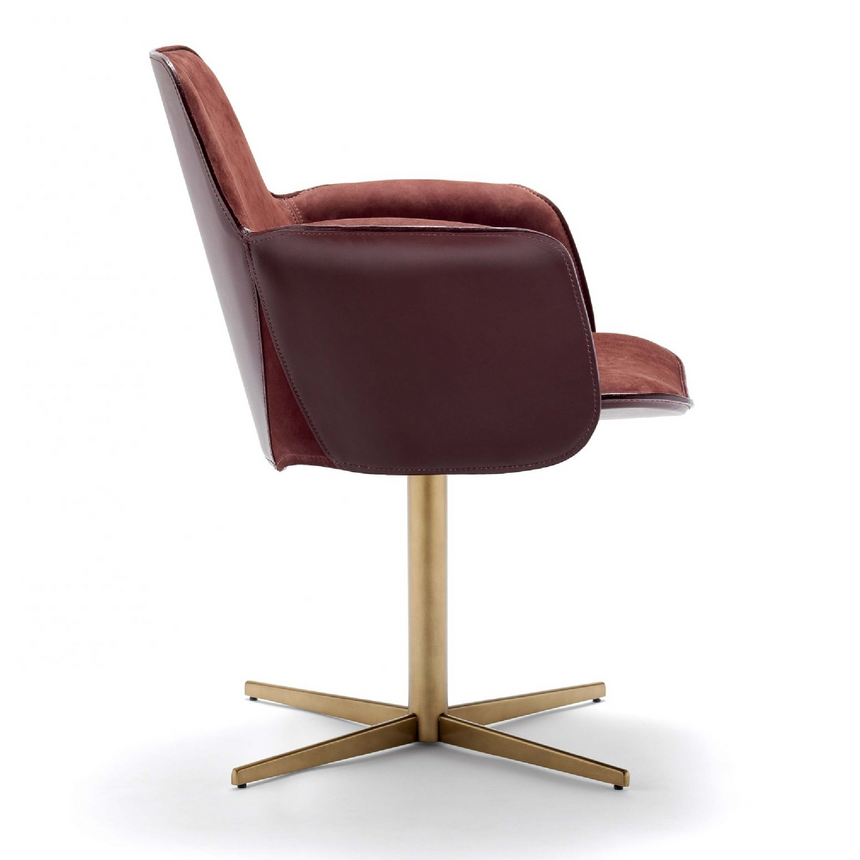 Cross-Base Swivel Armchair | Fasem Electa | Italianfurniture.com