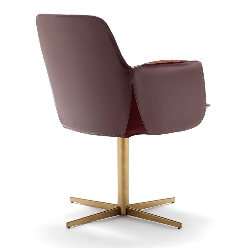 Cross-Base Swivel Armchair | Fasem Electa | Italianfurniture.com