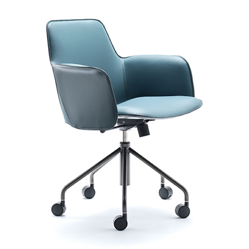 Leather Swivel Office Armchair | Fasem Electa | Oroatrade.com