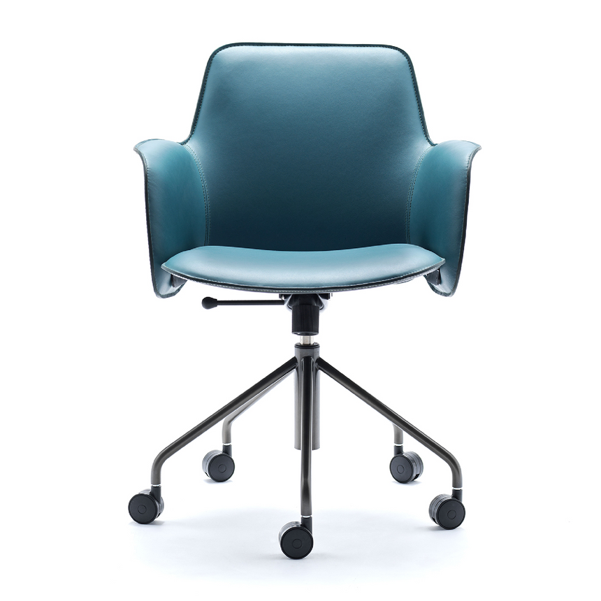 Leather Swivel Office Armchair | Fasem Electa | Oroatrade.com