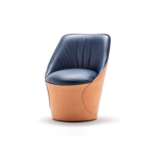 Leather Swivel Lounge Chair | Fasem Electa | Italianfurniture.com