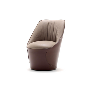 Leather Swivel Lounge Chair | Fasem Electa | Italianfurniture.com