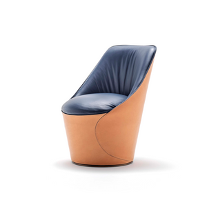 Leather Swivel Lounge Chair | Fasem Electa | Italianfurniture.com