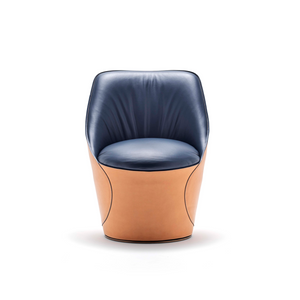 Leather Swivel Lounge Chair | Fasem Electa | Italianfurniture.com