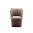 Leather Swivel Lounge Chair | Fasem Electa | Italianfurniture.com