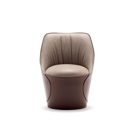 Leather Swivel Lounge Chair | Fasem Electa | Italianfurniture.com