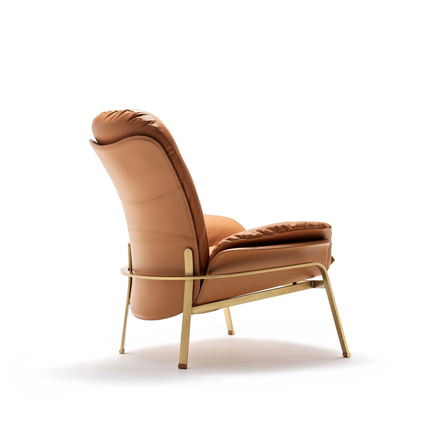 Leather Covered Lounge Armchair | Fasem Electa Relax | ItalianFurniture.com