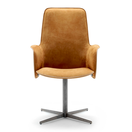 High Back Leather Swivel Chair | Fasem Electa | Italianfurniture.com