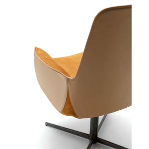 High Back Leather Swivel Chair | Fasem Electa | Italianfurniture.com