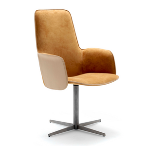 High Back Leather Swivel Chair | Fasem Electa | Italianfurniture.com