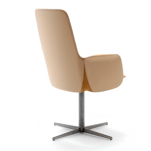 High Back Leather Swivel Chair | Fasem Electa | Italianfurniture.com