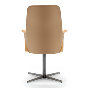 High Back Leather Swivel Chair | Fasem Electa | Italianfurniture.com