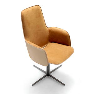 High Back Leather Swivel Chair | Fasem Electa | Italianfurniture.com