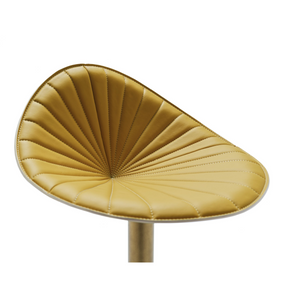 Pleated Leather Bar Stool | Fasem Fiorile | Oroatrade.com