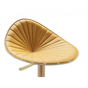 Pleated Leather Bar Stool | Fasem Fiorile | Oroatrade.com