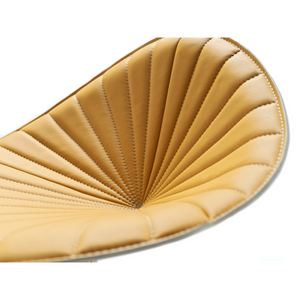 Pleated Leather Bar Stool | Fasem Fiorile | Oroatrade.com