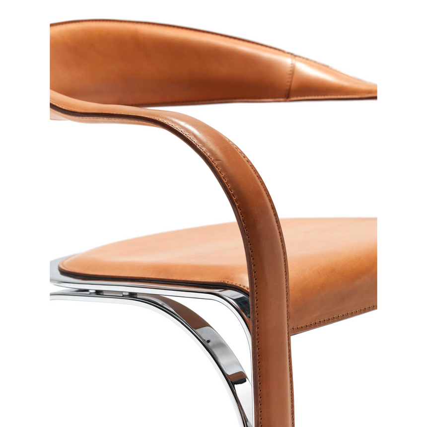 Leather Padded Dining Chair | Fasem Fettuccini | Italianfurniture.com