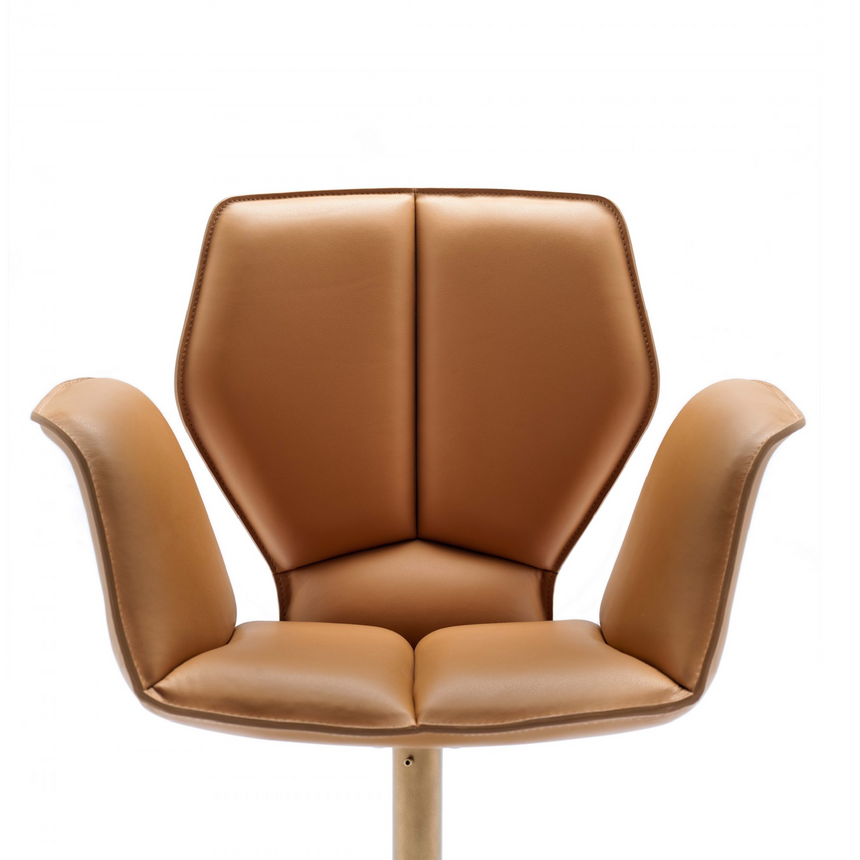 Five-Spoke Leather Swivel Chair | Fasem Fosca | italianfurniture.com