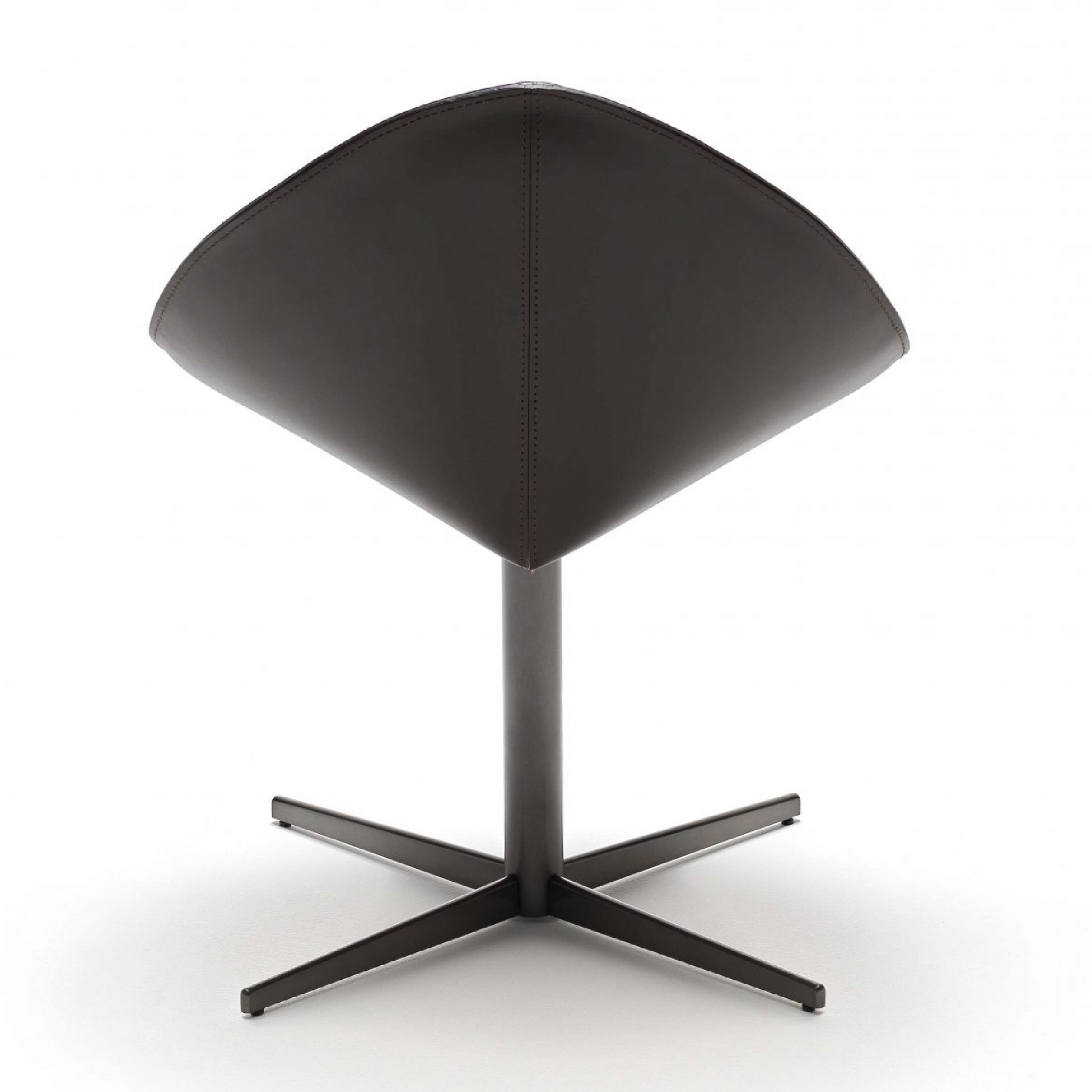 Pleated Leather Swivel Dining Chair | Fasem Fiorile Plissé | Italianfurniture.com