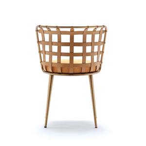 Leather Strips Dining Chair | Fasem Lola | Italianfurniture.com