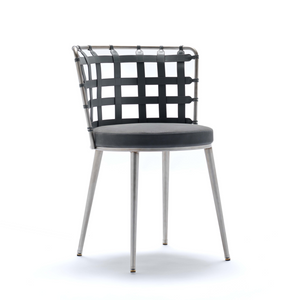 Leather Strips Dining Chair | Fasem Lola | Italianfurniture.com