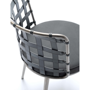 Leather Strips Dining Chair | Fasem Lola | Italianfurniture.com