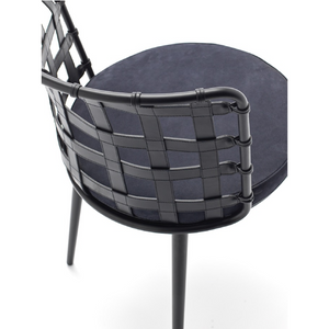 Leather Strips Dining Chair | Fasem Lola | Italianfurniture.com