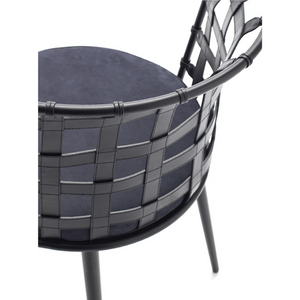 Leather Strips Dining Chair | Fasem Lola | Italianfurniture.com