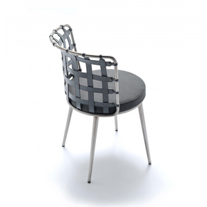 Leather Strips Dining Chair | Fasem Lola | Italianfurniture.com