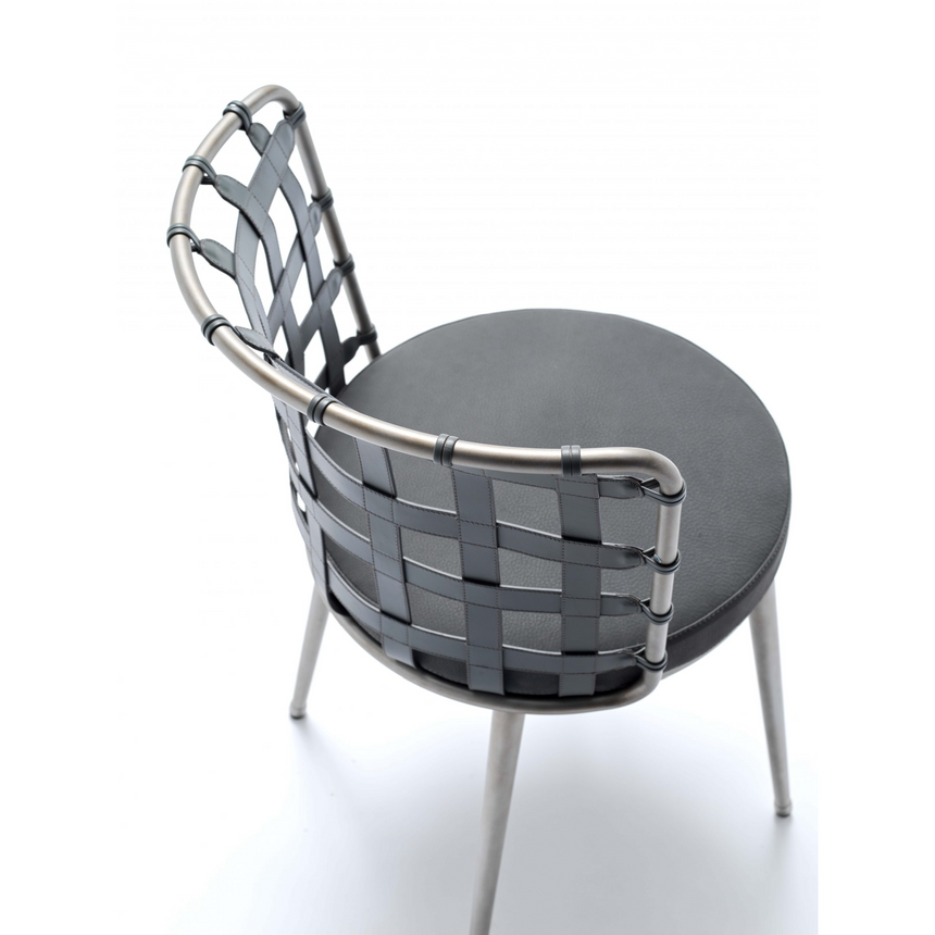 Leather Strips Dining Chair | Fasem Lola | Italianfurniture.com