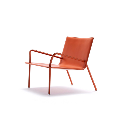 Steel Framed Leather Lounge Chair | Fasem Lys | Italianfurniture.com