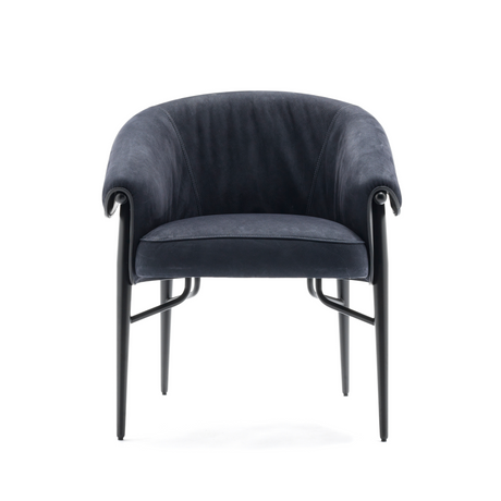 Leather Curved Lounge Chair | Fasem Montgomery P | Italianfurniture.com