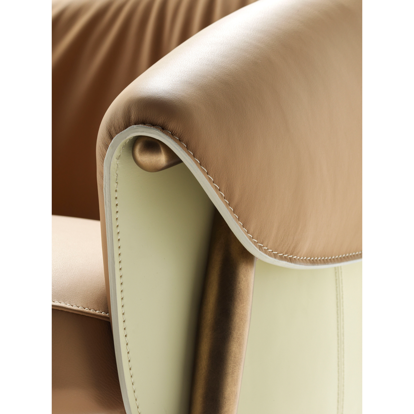 Curved Leather Lounge Chair | Fasem Montgomery | Italianfurniture.com