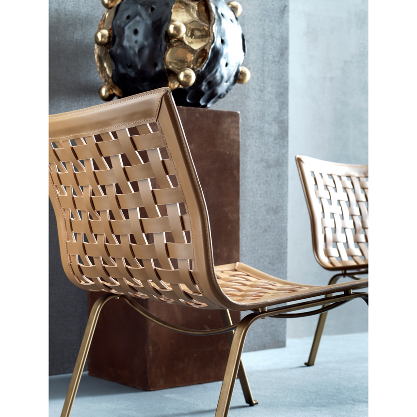 Leather Weave Lounge Chair | Fasem Net W | Italian Furniture Leather Weave Lounge Chair | Fasem Net W | Italian Furniture