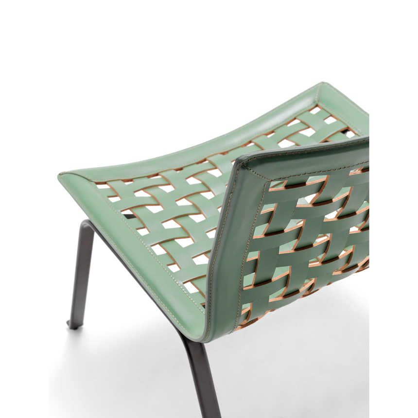 Leather Weave Lounge Chair | Fasem Net W | Italian Furniture Leather Weave Lounge Chair | Fasem Net W | Italian Furniture