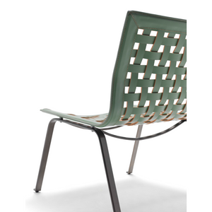 Leather Weave Lounge Chair | Fasem Net W | Italianfurniture.com